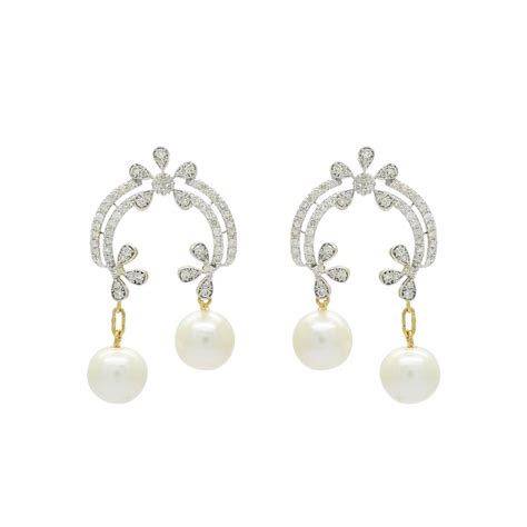 Diamond Pearl Jhumka – Gahana Online