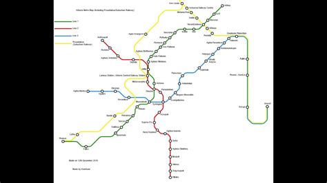 Athens Metro Map with Suburban Railway - YouTube