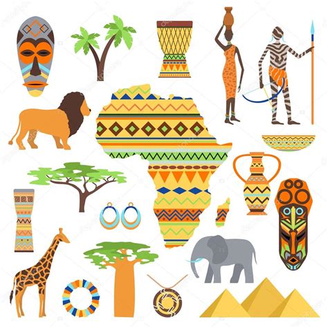 Africa symbols and travel vector set. — Stock Vector © luplupme.gmail.com #117303840