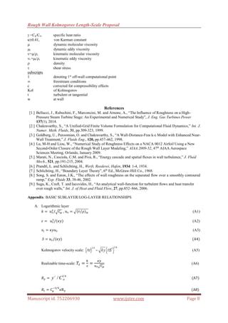 Rough Wall Kolmogorov Length-Scale Proposal | PDF