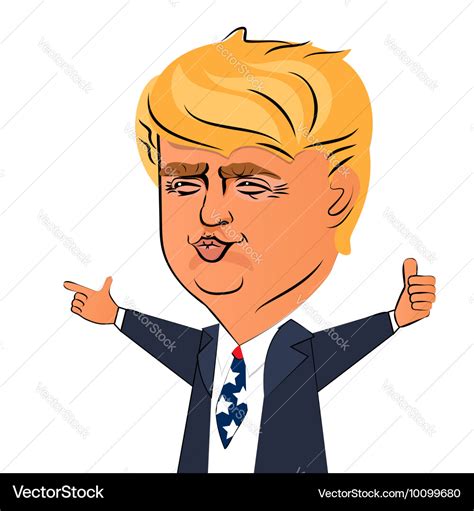 August 03 2016 donald trump character Royalty Free Vector