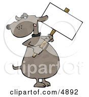 Royalty-Free (RF) Dog Holding Blank Sign Clipart, Illustrations, Vector Graphics #1