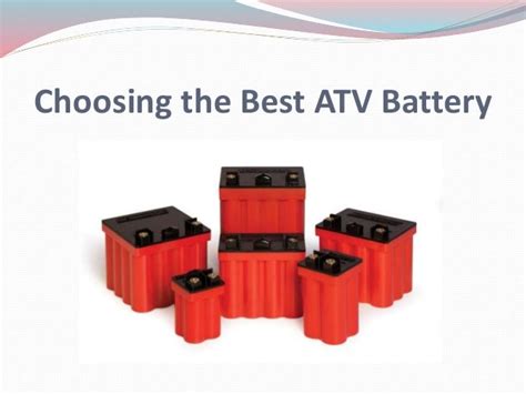 Choosing the Best ATV Battery