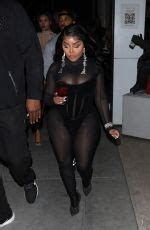 LIL’ KIM Arrives at Post Grammy Party at Mr Brainwash Art Museum in Beverly Hills 02/05/2023 ...