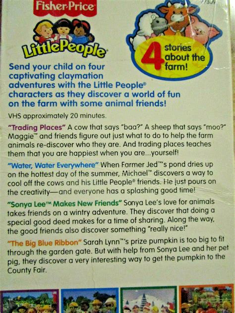 VHS Vintage Fisher Price LITTLE PEOPLE, DISCOVERING ANIMALS AT THE FARM - VHS Tapes