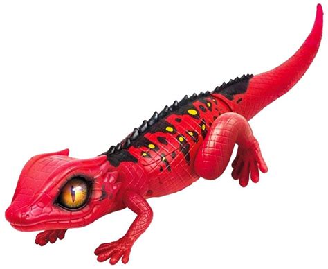 Robo Alive Lurking Lizard Robotic Pet Figure Red Black Zuru Toys - ToyWiz