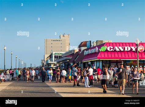 USA, Delaware, Rehoboth. Rehoboth Beach boardwalk, summer Stock Photo - Alamy