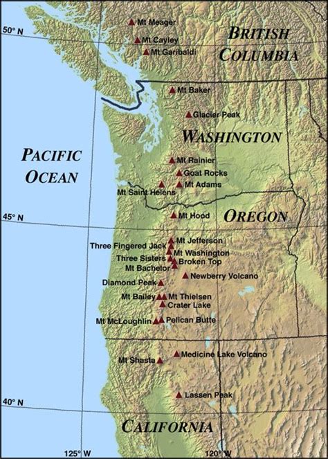 Skiing the Cascade Volcanoes Maps