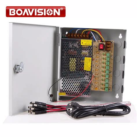 Power supply 12V 10A Power Supply Box CCTV CCD Camera 12V DC 9 Port ...