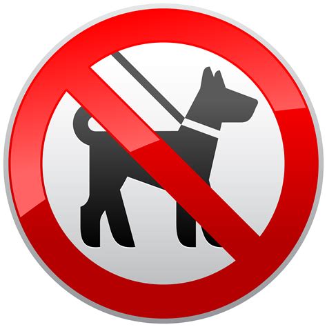 No Dogs Sign Prohibition PNG Clipart - Best WEB Clipart