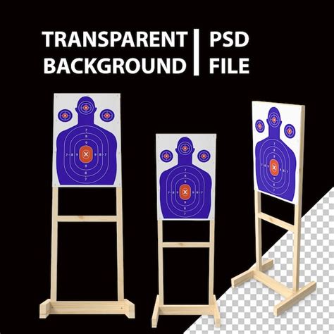 Premium PSD | Blue silhouette shooting targets png