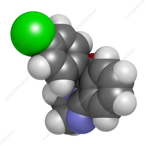 Mazindol appetite suppressant drug molecule - Stock Image - F021/5016 - Science Photo Library