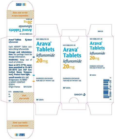 Arava - FDA prescribing information, side effects and uses