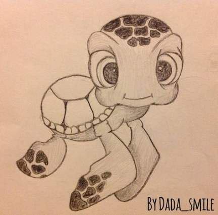 58+ Ideas drawing disney characters animal for 2019 #drawing | Cute turtle drawings, Turtle drawing