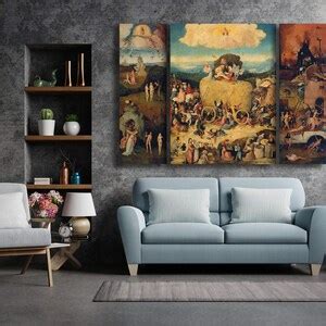 The Haywain Triptych by Hieronymus Bosch 1516 Classical Art Canvas ...