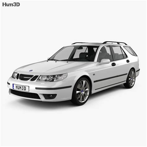 Saab 9-5 Aero wagon 2010 3D model - Vehicles on Hum3D