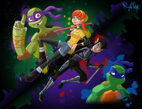 April and Donnie, Leo and Karai :) Dc Movies, Disney Movies, Tortugas Ninja Leonardo, Fan Art Dc ...