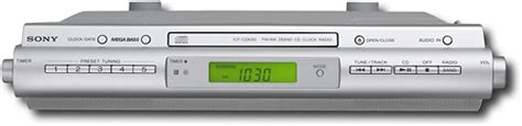 Best Buy: Sony Under-Cabinet CD-R/RW Clock Radio Silver ICFCDK50