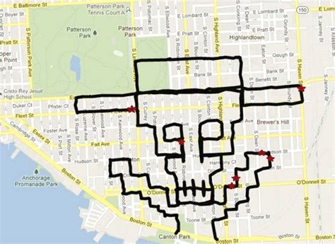 GPS drawing on bike by michael wallace