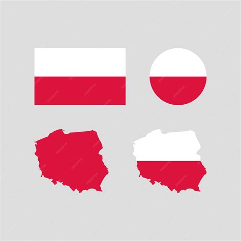 Premium Vector | Poland national map and flag vectors set