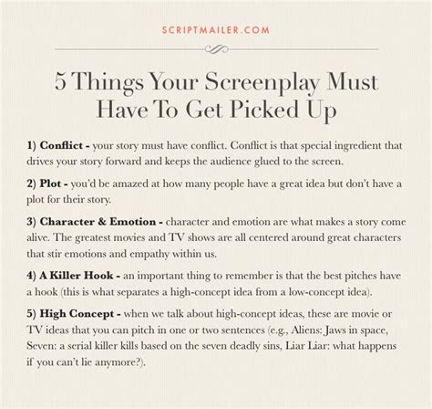 For more screenwriting tips and information on how to get a screenplay ...