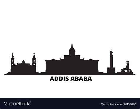 Ethiopia addis ababa city skyline isolated Vector Image