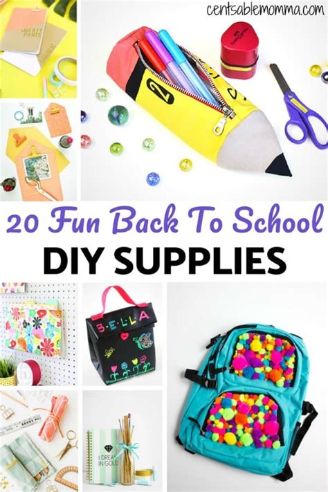 20 Fun Back to School DIY Supplies - Centsable Momma