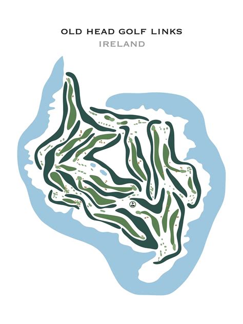 Old Head Golf Links Ireland Golf Course Map Golf Course - Etsy