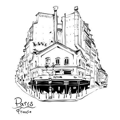 Typical Parisian House France Stock Illustration - Download Image Now - Architecture, Art, Art ...