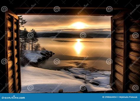 Landscape Nature View Background. View from Window at a Wonderful ...