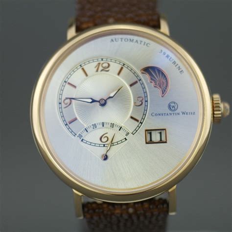 Limited Edition Constantin Weisz Automatic Gents Watch 39 jewels leather strap Real Leather ...