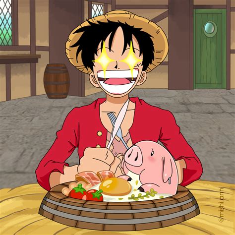 Luffy eating at the Boar Hat! (Seven Deadly Sins Crossover) : r/OnePiece