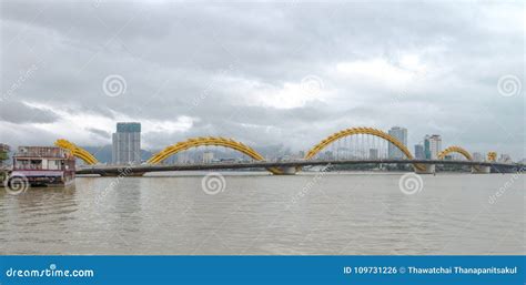 Dragon Bridge Cau Rong, Da Nang Vietnam Stock Photo - Image of city ...