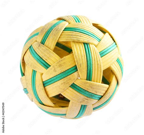 Sepak takraw ball isolated on white background Stock Photo | Adobe Stock