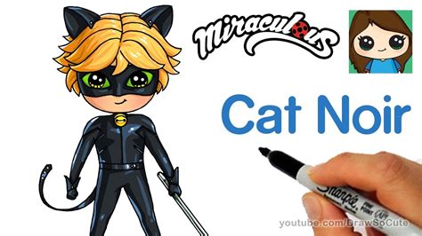 How to Draw Cat Noir Easy | Miraculous Ladybug - YouTube