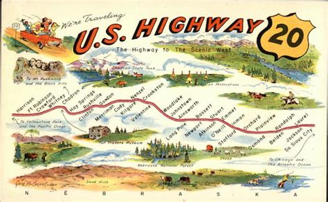 Map of U.S. Highway 20 Maps