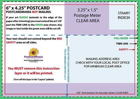 4X6 Postcard Template Usps - Cards Design Templates