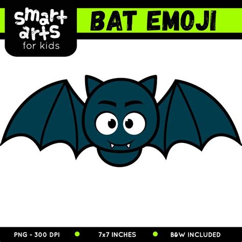 Bat Emoji Clip Art - Educational Clip Arts and Bible Stories