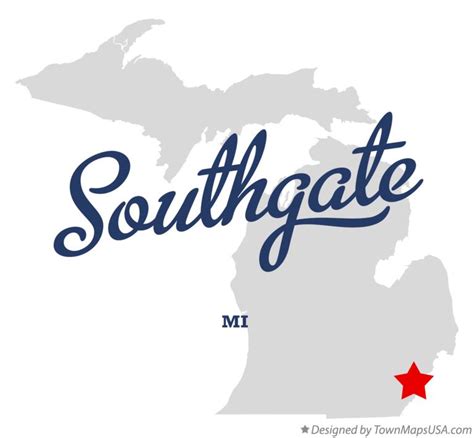 Map of Southgate, MI, Michigan