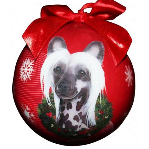 Chinese Crested Christmas Ornament Shatter Proof Ball Easy To ...