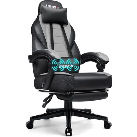 BOSSIN Racing Style Gaming Chair, 400lbs Leather Computer Desk Chair ...