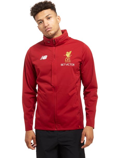 New Balance Synthetic Liverpool Fc 2017 Rain Jacket in Red for Men - Lyst