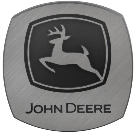 John Deere Trailer Hitch Receiver Cover - 1-1/4" and 2" Hitches - Brushed Aluminum Chroma Hitch ...