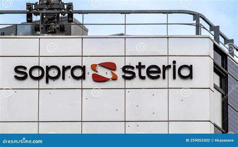 Logo on Top of the Positive Energy Building of Sopra Steria, Meudon ...