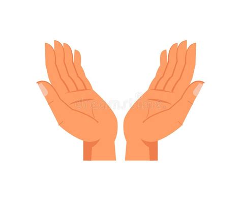 Hand Gesture of Holding with Two Arms Stock Vector - Illustration of ...