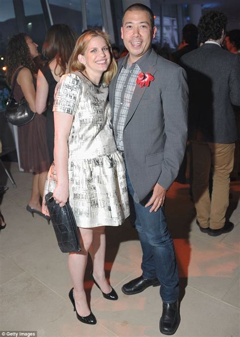 Anna Chlumsky glows as she shows off her bump in a shiny drop-waist dress at the Words Of War ...