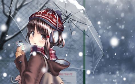 Winter Anime Girl Wallpapers - Top Free Winter Anime Girl Backgrounds ...