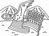 Eagle With Flag Day coloring page  Download Print Or Color Online For sketch template