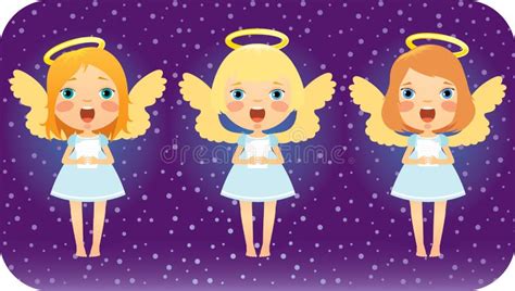 Christmas angels singing stock vector. Illustration of card - 11639669
