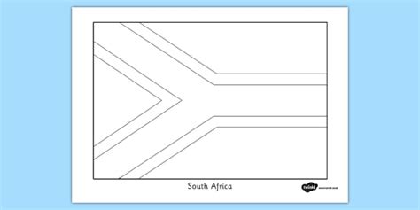 South Africa Flag Colouring Sheet (teacher made)